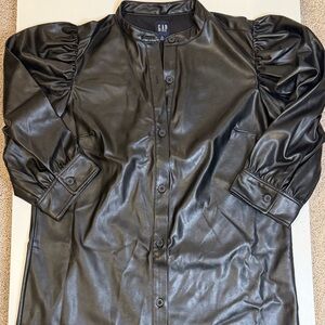 Women’s Gap Black Faux Leather Dress